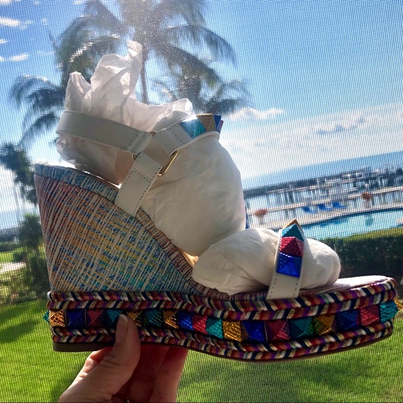 Christian Louboutin Shoes - LOUBOUTIN PYRACLO 110 SANDALS MULTI COLOR UNICORN